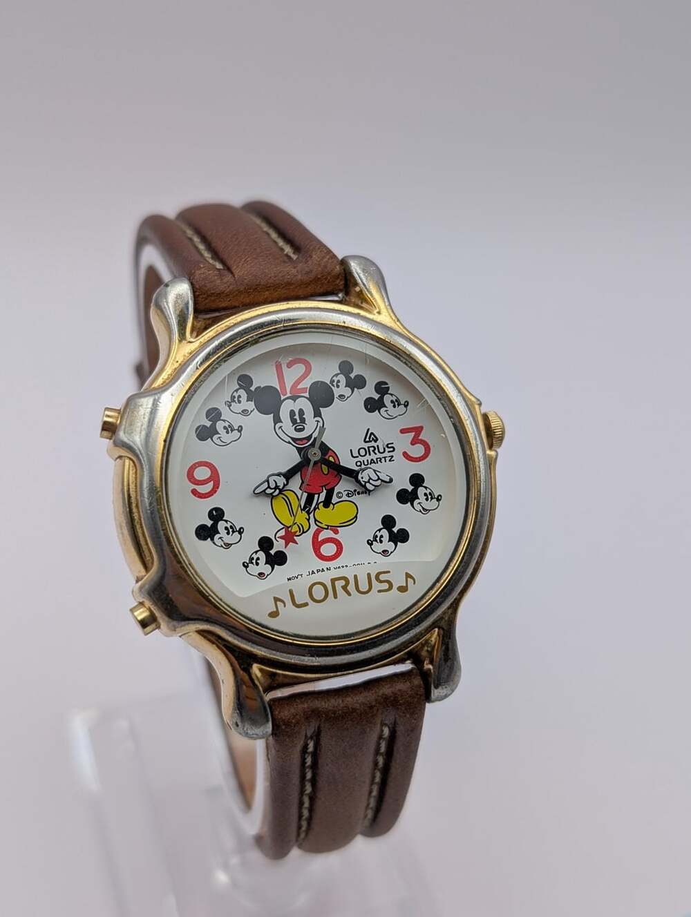 Vintage Lorus Disney Mickey Mouse Musical Quartz Watch, Two-Tone Eddie Bauer Str